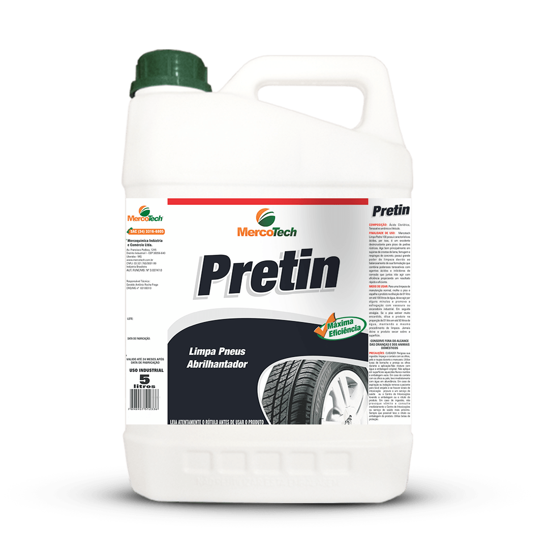 ABRILHANTADOR E LIMPA PNEU CONCENTRADO 14 PRETIN