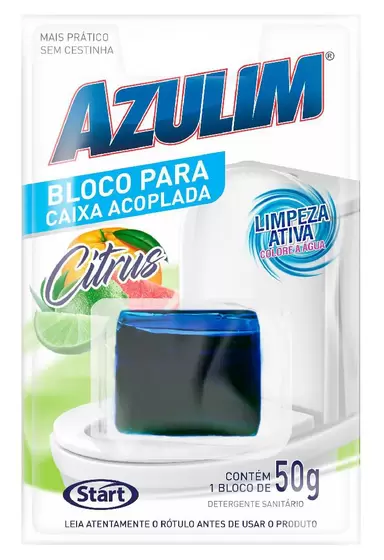 BLOCO SANIT P CAIXA ACOPLADA AZULIM CITRUS 50 GR