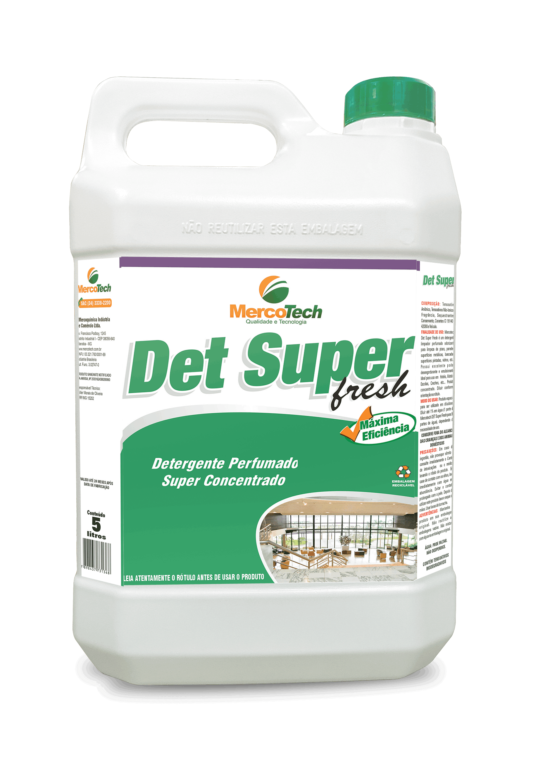 LIMPADOR PERFUMADO MERCOTECH DET SUPER 1100
